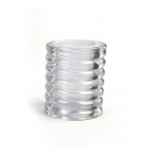 Прозрачная сквозная насадка на пенис с ребрышками - Sex Expert - в Керчи купить с доставкой