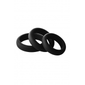Набор из 3 черных эрекционных колец Smooth Silicone Cockring Pack - Dream Toys - в Керчи купить с доставкой