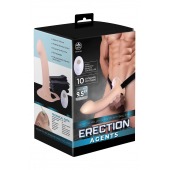 Телесный полый страпон с вибрацией Erection Agents - 24,1 см. - NMC - купить с доставкой в Керчи