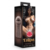 Коричневый мастурбатор-ротик Krystal Vibrating Masturbator - Blush Novelties - в Керчи купить с доставкой