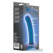 Синяя насадка с гладкой поверхностью Surrender 5.75 Inch Intermediate Pegging Dildo - 14,6 см. - Blush Novelties - купить с доставкой в Керчи