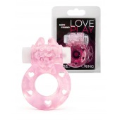 Розовое эрекционное виброкольцо в форме зайчика - 1137 - в Керчи купить с доставкой