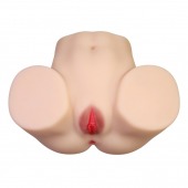 Телесный мастурбатор с 2 любовными отверстиями Olivia - Baile - в Керчи купить с доставкой