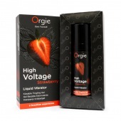 Жидкий вибратор Orgie High Voltage Strawberry - 15 мл. - ORGIE - купить с доставкой в Керчи
