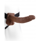 Полый мужской фаллопротез Hollow Strap-On with Balls - 24 см. - Pipedream - купить с доставкой в Керчи