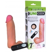Фаллическая насадка Харнесс UNICOCK 7  с вибрацией - 19 см. - LOVETOY (А-Полимер) - купить с доставкой в Керчи