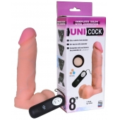 Фаллическая насадка Харнесс UNICOCK 8  с вибрацией - 20 см. - LOVETOY (А-Полимер) - купить с доставкой в Керчи