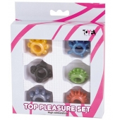 Набор из 6 разноцветных эрекционных колец - Toyfa Basic - в Керчи купить с доставкой