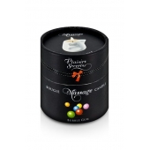 Массажная свеча с ароматом бубль-гума Bougie de Massage Gourmande Bubble Gum - 80 мл. - Plaisir Secret - купить с доставкой в Керчи