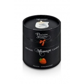 Массажная свеча с ароматом клубники Bougie de Massage Gourmande Fraise - 80 мл. - Plaisir Secret - купить с доставкой в Керчи