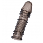 Дымчатая закрытая насадка ToyFa XLover с чешуйками и пупырышками - 13,5 см. - ToyFa - в Керчи купить с доставкой