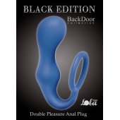 Синее эрекционное кольцо с анальной пробкой Double Pleasure Anal Plug - Lola Games - в Керчи купить с доставкой