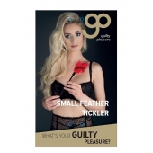 Пластиковая метелочка с красными пёрышками Small Feather Tickler - 32 см. - Blush Novelties - купить с доставкой в Керчи