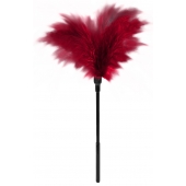 Пластиковая метелочка с красными пёрышками Small Feather Tickler - 32 см. - Blush Novelties - купить с доставкой в Керчи