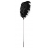 Стек с большим чёрным пером Large Feather Tickler - 65 см. - Blush Novelties - купить с доставкой в Керчи