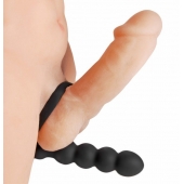Насадка для двойного проникновения Double Fun Cock Ring with Double Penetration Vibe - XR Brands - в Керчи купить с доставкой