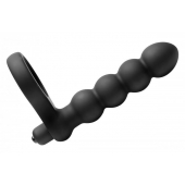 Насадка для двойного проникновения Double Fun Cock Ring with Double Penetration Vibe - XR Brands - в Керчи купить с доставкой