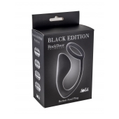 Чёрное эрекционное кольцо с анальной пробкой Button Anal Plug - Lola Games - в Керчи купить с доставкой