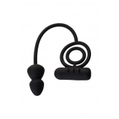 Чёрное эрекционное кольцо с вибропулькой и анальным хвостом - Erotist Adult Toys - в Керчи купить с доставкой