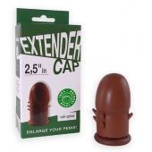 Коричневый латексный удлинитель пениса 2.5 in с шипиками - Sitabella - в Керчи купить с доставкой