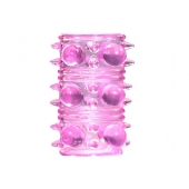 Розовая насадка на пенис Rings Armour - Lola Games - в Керчи купить с доставкой