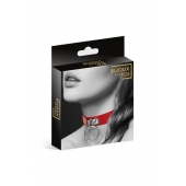 Красный узенький чокер с кольцом - Bijoux Pour Toi - купить с доставкой в Керчи