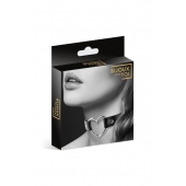 Чёрный чокер с кольцом в форме сердца - Bijoux Pour Toi - купить с доставкой в Керчи