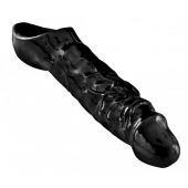Чёрная увеличивающая насадка на член Mamba Cock Sheath Packaged - 16,5 см. - XR Brands - в Керчи купить с доставкой