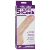 Насадка-реалистик для трусиков Vac-U-Lock 5  Realistic - 12,7 см. - Doc Johnson - купить с доставкой в Керчи