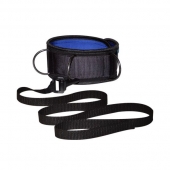 Чёрно-синий неопреновый ошейник с поводком - Sitabella - купить с доставкой в Керчи
