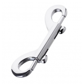 Серебристый двухсторонний карабин TOYFA Metal - ToyFa - купить с доставкой в Керчи