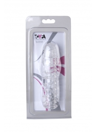 Прозрачная, закрытая насадка с шипами и точками - 13,5 см. - Toyfa Basic - в Керчи купить с доставкой