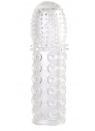 Прозрачная закрытая гелевая насадка - 13,5 см. - Toyfa Basic - в Керчи купить с доставкой