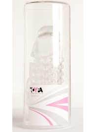 Гелевая прозрачная насадка с 2 отростками - 13 см. - Toyfa Basic - в Керчи купить с доставкой