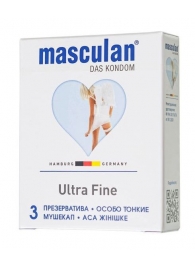 Ультратонкие презервативы Masculan Ultra Fine с обильной смазкой - 3 шт. - Masculan - купить с доставкой в Керчи