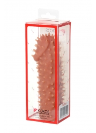 Телесная насадка на фаллос с имитацией шипов KOKOS Extreme Sleeve 07 - 14,7 см. - KOKOS - в Керчи купить с доставкой