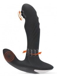 Черный вибромассажер простаты с функцией римминга Plug with Perineum Stimulator - 16,6 см. - Orion - в Керчи купить с доставкой