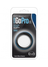 Черно-синее эрекционное кольцо Silicone Go Pro Cock Ring - Blush Novelties - в Керчи купить с доставкой