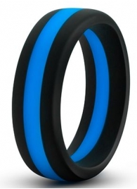 Черно-синее эрекционное кольцо Silicone Go Pro Cock Ring - Blush Novelties - в Керчи купить с доставкой