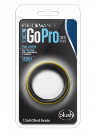 Черно-желтое силиконовое эрекционное кольцо Silicone Go Pro Cock Ring - Blush Novelties - в Керчи купить с доставкой