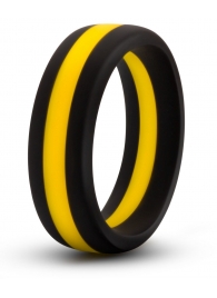 Черно-желтое силиконовое эрекционное кольцо Silicone Go Pro Cock Ring - Blush Novelties - в Керчи купить с доставкой