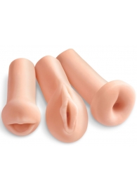 Комплект из 3 мастурбаторов All 3 Holes: вагина, анус, ротик - Pipedream - в Керчи купить с доставкой