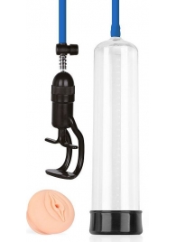 Прозрачная вакуумная помпа Sex Expert с насадкой-вагиной - Sex Expert - в Керчи купить с доставкой