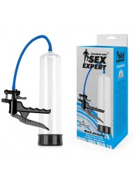 Прозрачная вакуумная помпа Sex Expert с ручным насосом - Sex Expert - в Керчи купить с доставкой