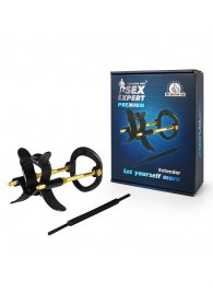 Черно-золотистый экстендер для пениса Sex Expert - Sex Expert - в Керчи купить с доставкой