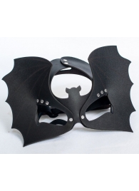 Черная кожаная маска на глаза  Летучая мышь - Sitabella - купить с доставкой в Керчи