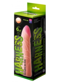 Фаллическая насадка на трусики харнесс - 17,5 см. - LOVETOY (А-Полимер) - купить с доставкой в Керчи