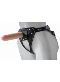 Черный пояс-трусики с насадкой  Soft-Принц  - 17 см. - LOVETOY (А-Полимер) - купить с доставкой в Керчи