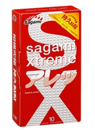 Утолщенные презервативы Sagami Xtreme Feel Long с точками - 10 шт. - Sagami - купить с доставкой в Керчи