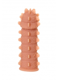 Телесная реалистичная насадка KOKOS Extreme Sleeve 04 с дополнительной стимуляцией - 12,7 см. - KOKOS - в Керчи купить с доставкой